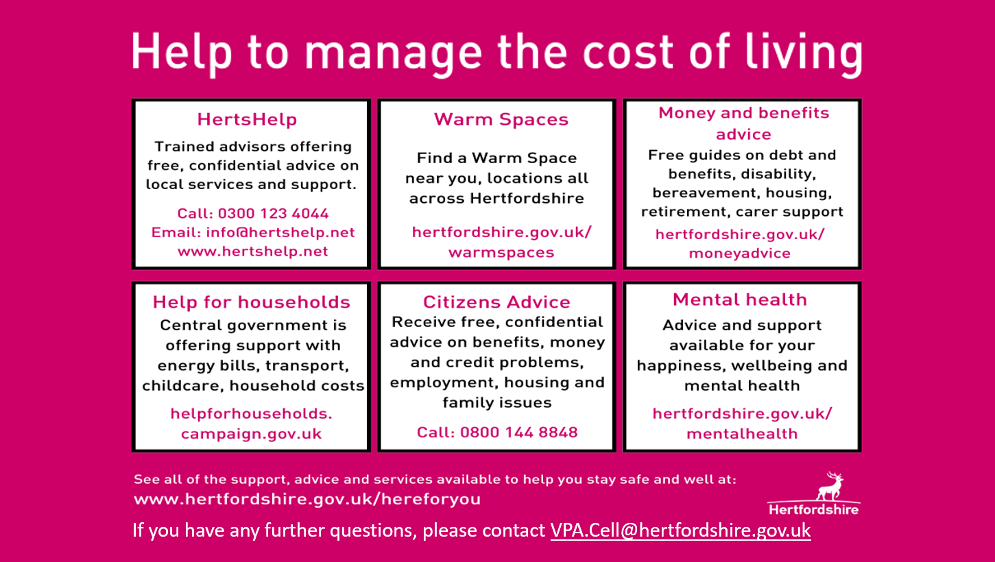 Help to manage the cost of liv