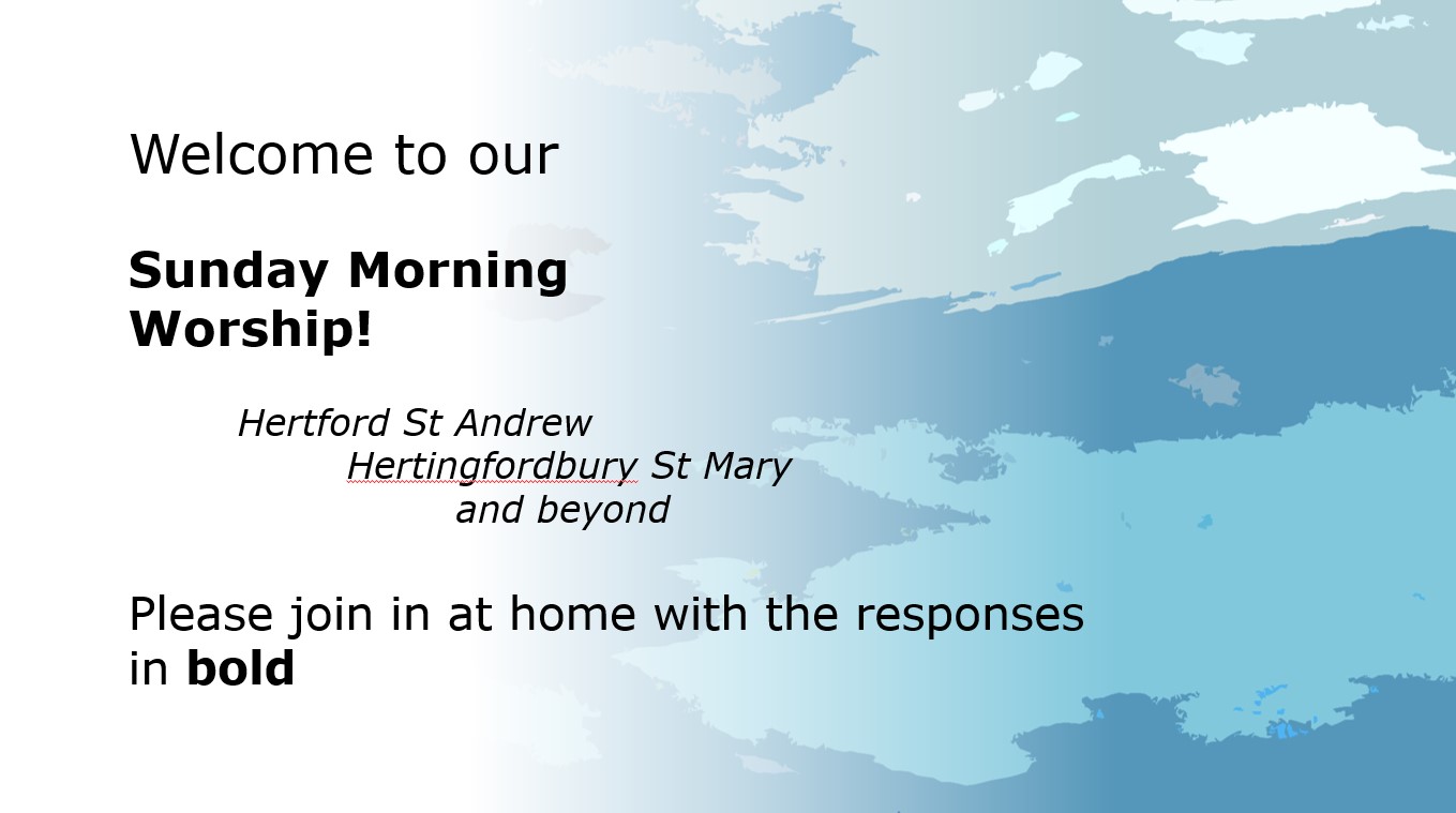 Welcome slide Sunday Morning W