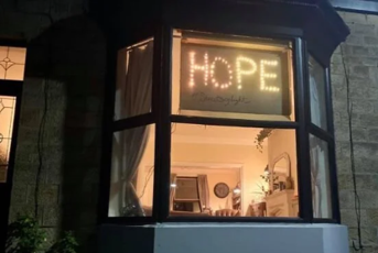 Streets of Light window Hope